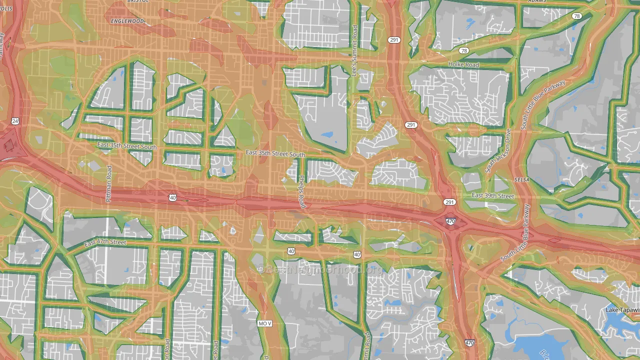 64055, MO Map of Noise Levels in 64055