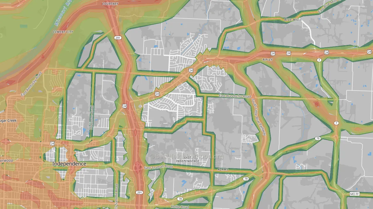 64056, MO Map of Noise Levels in 64056