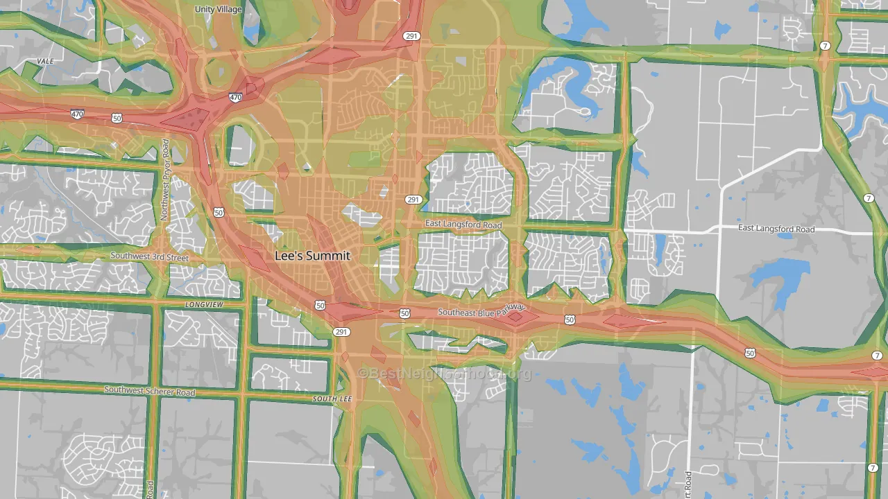 64063, MO Map of Noise Levels in 64063