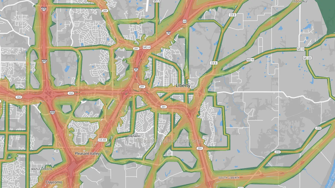64068, MO Map of Noise Levels in 64068