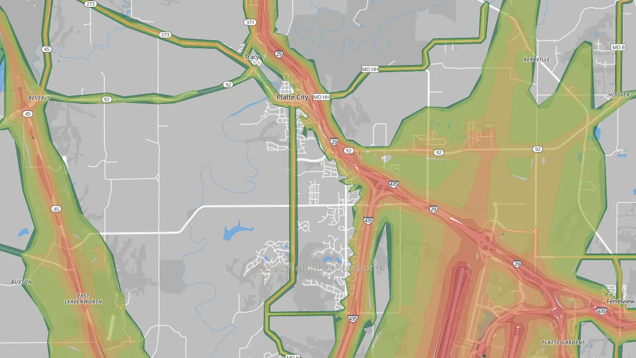 64079, MO Map of Noise Levels in 64079