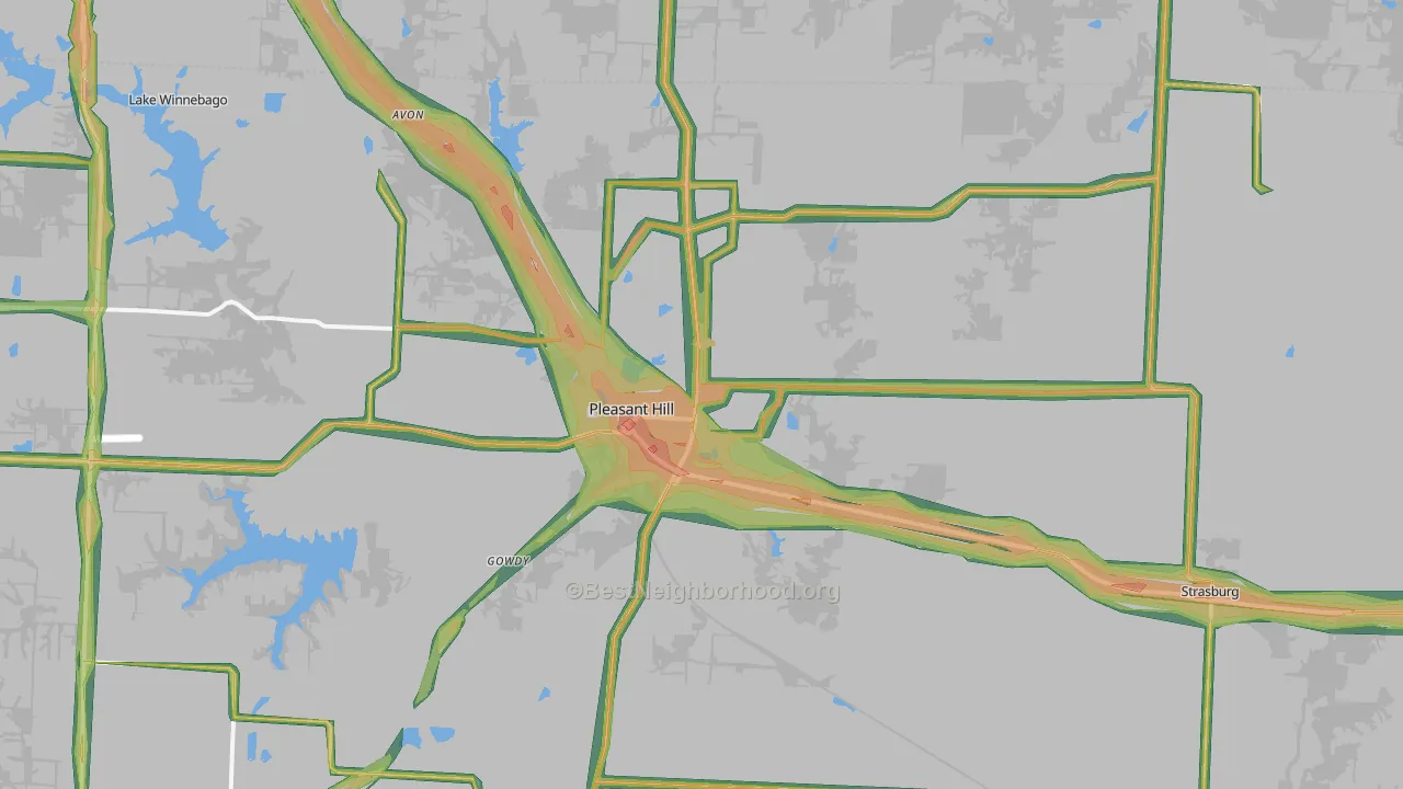 64080, MO Map of Noise Levels in 64080