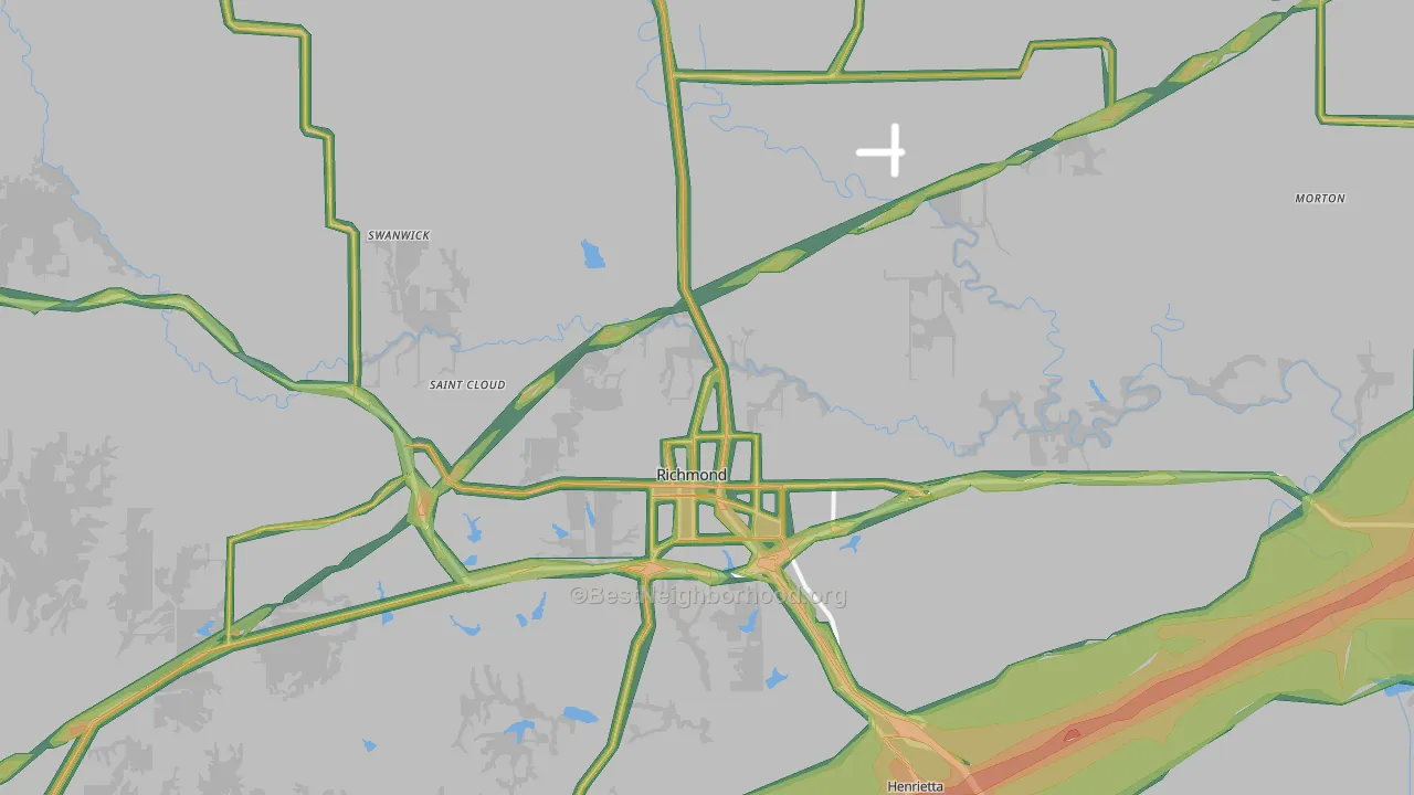 64085, MO Map of Noise Levels in 64085