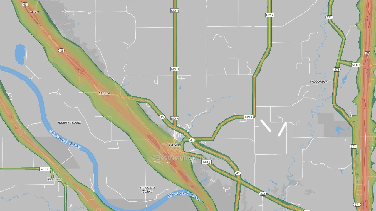64098, MO Map of Noise Levels in 64098