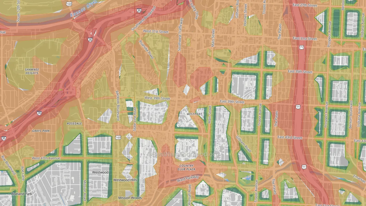 64111, MO Map of Noise Levels in 64111