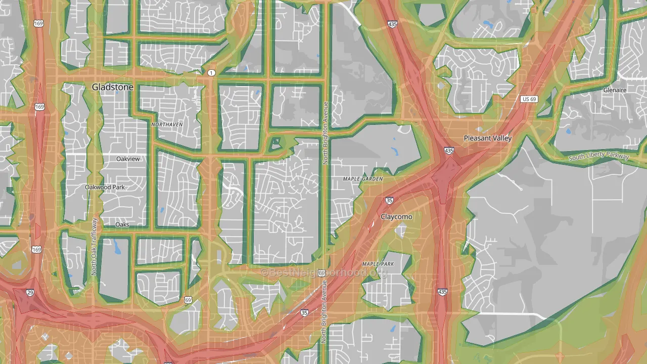 64119, MO Map of Noise Levels in 64119