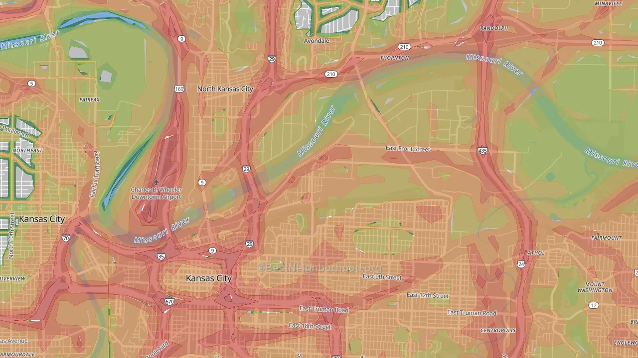 64120, MO Map of Noise Levels in 64120