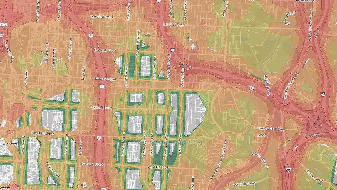 64128, MO Map of Noise Levels in 64128
