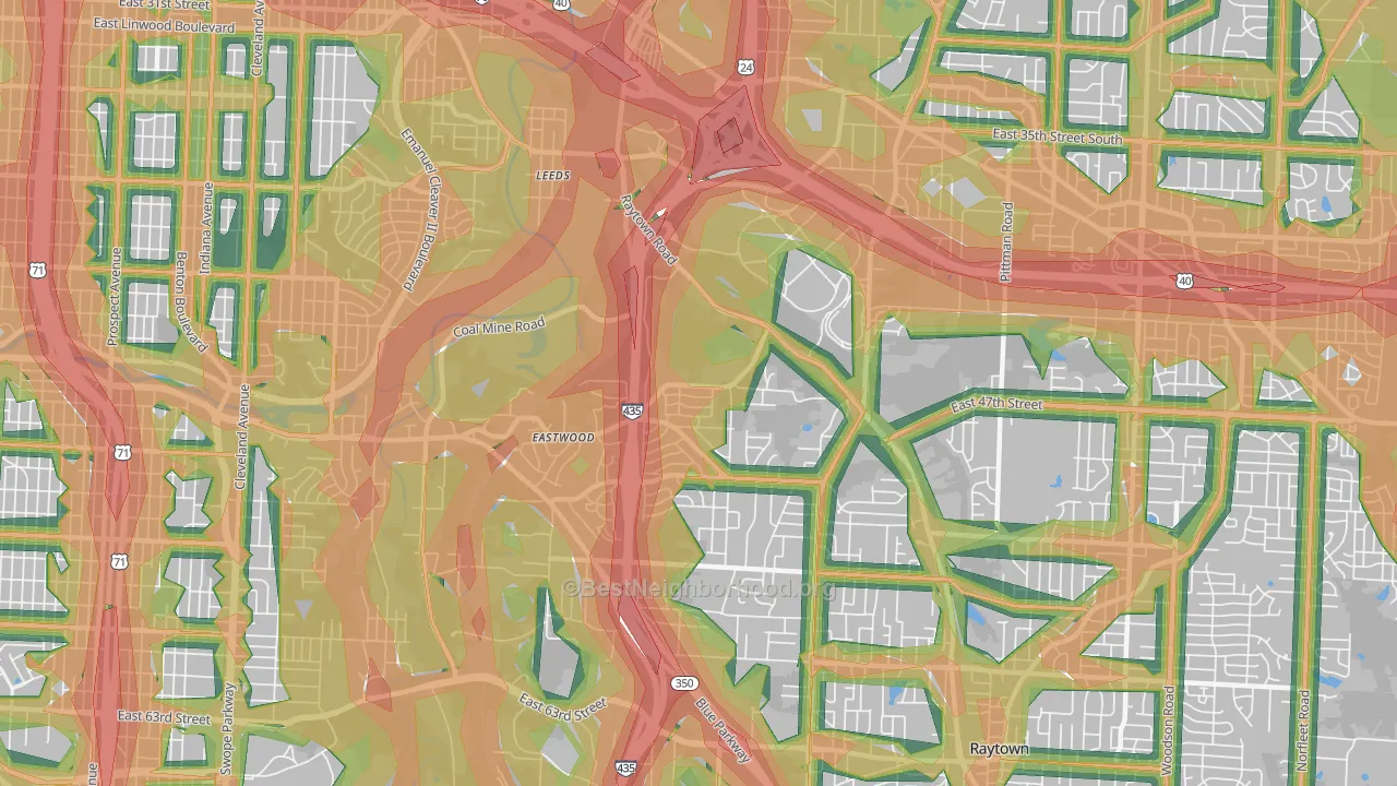 64129, MO Map of Noise Levels in 64129