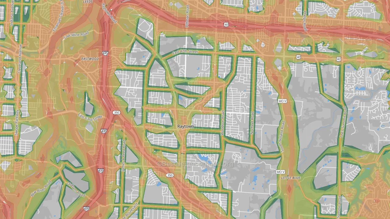 64133, MO Map of Noise Levels in 64133