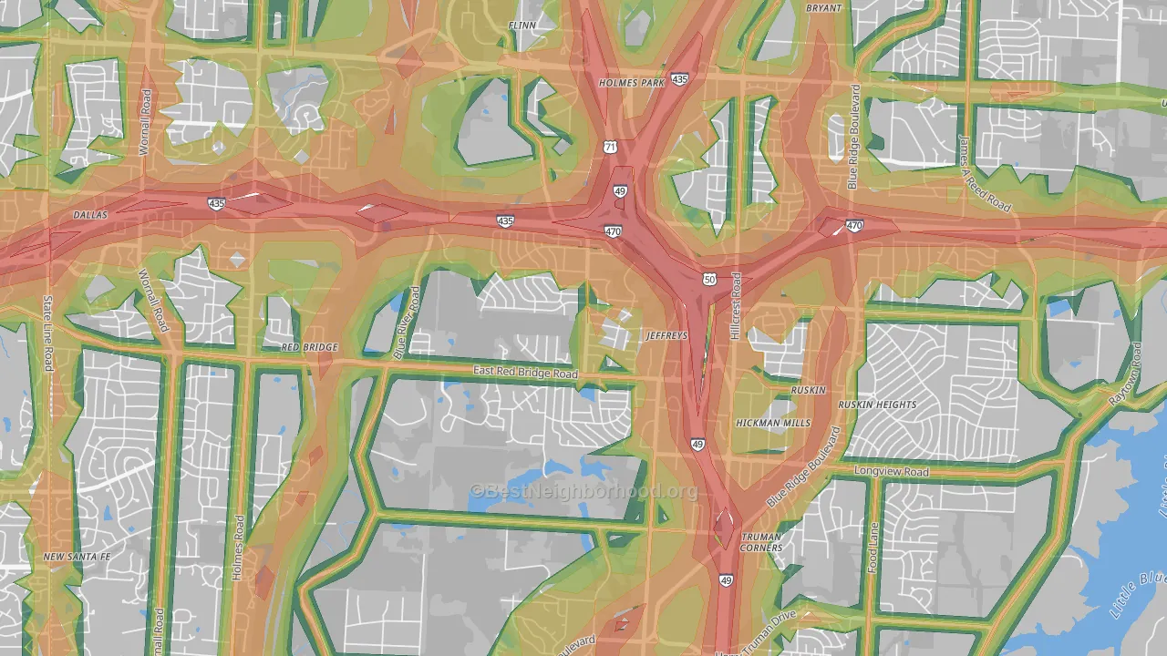 64137, MO Map of Noise Levels in 64137