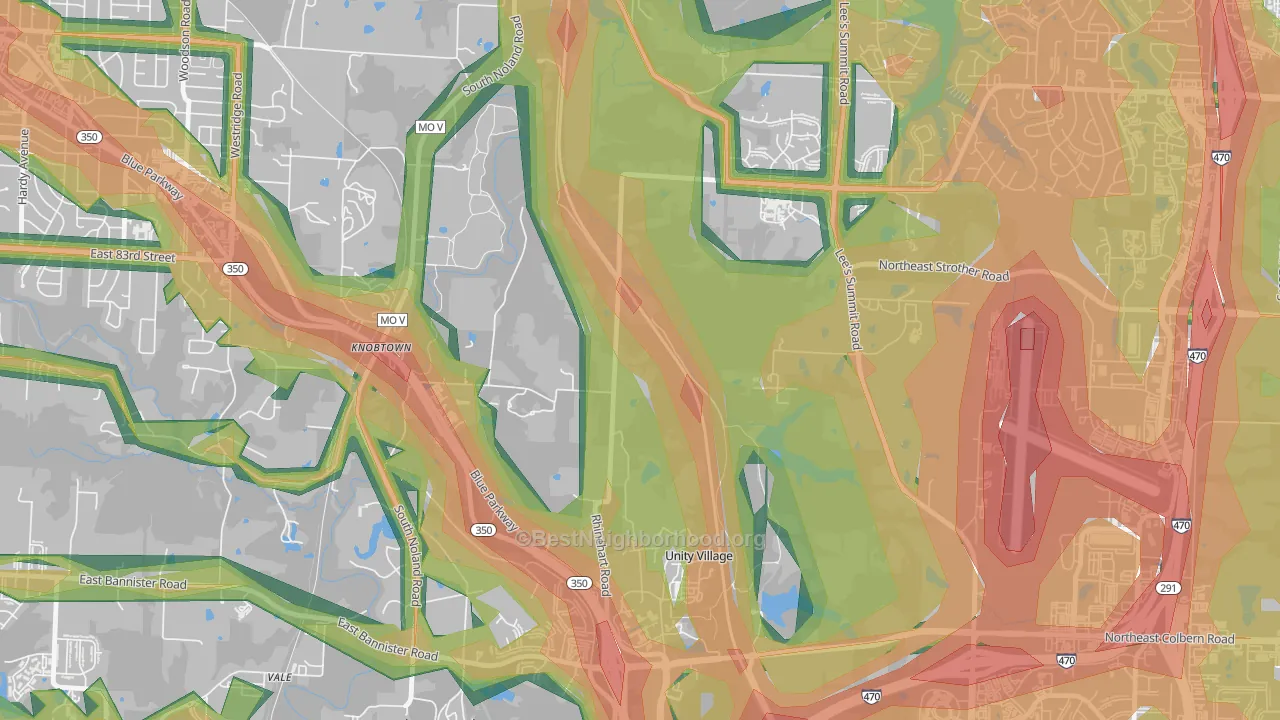 64139, MO Map of Noise Levels in 64139