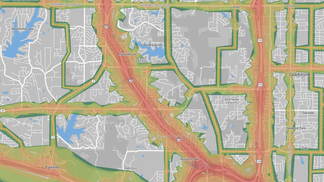 64151, MO Map of Noise Levels in 64151