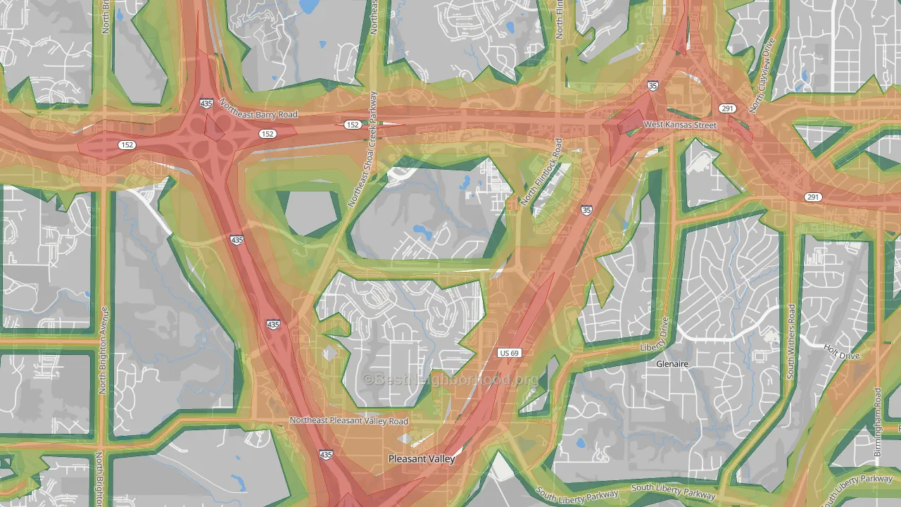 64158, MO Map of Noise Levels in 64158