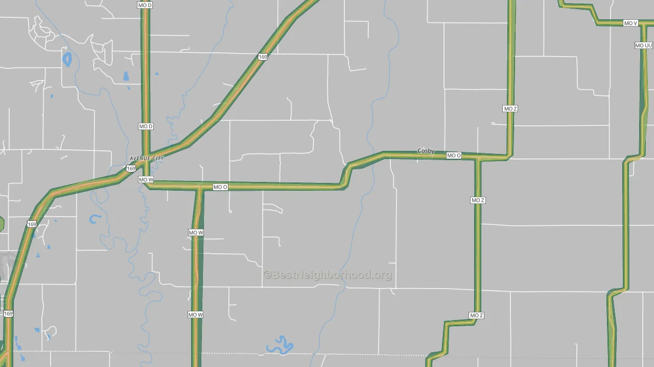 64436, MO Map of Noise Levels in 64436