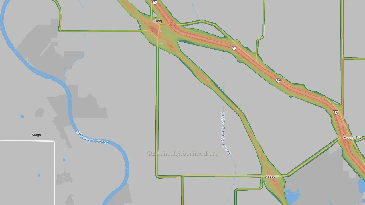 64437, MO Map of Noise Levels in 64437