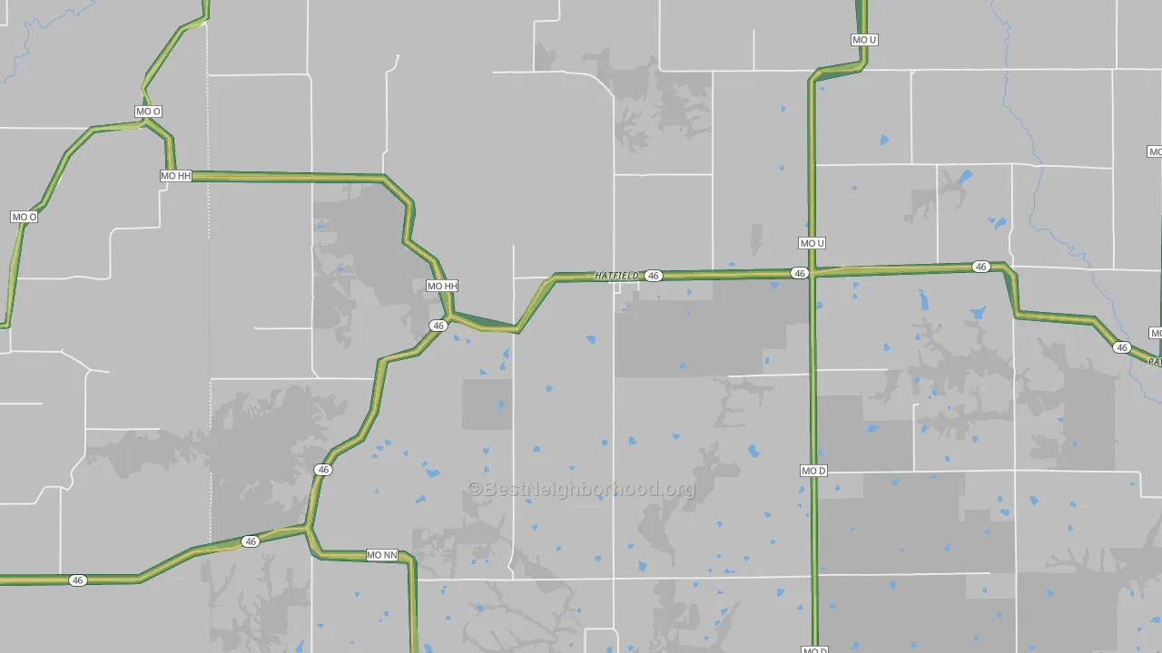 64458, MO Map of Noise Levels in 64458