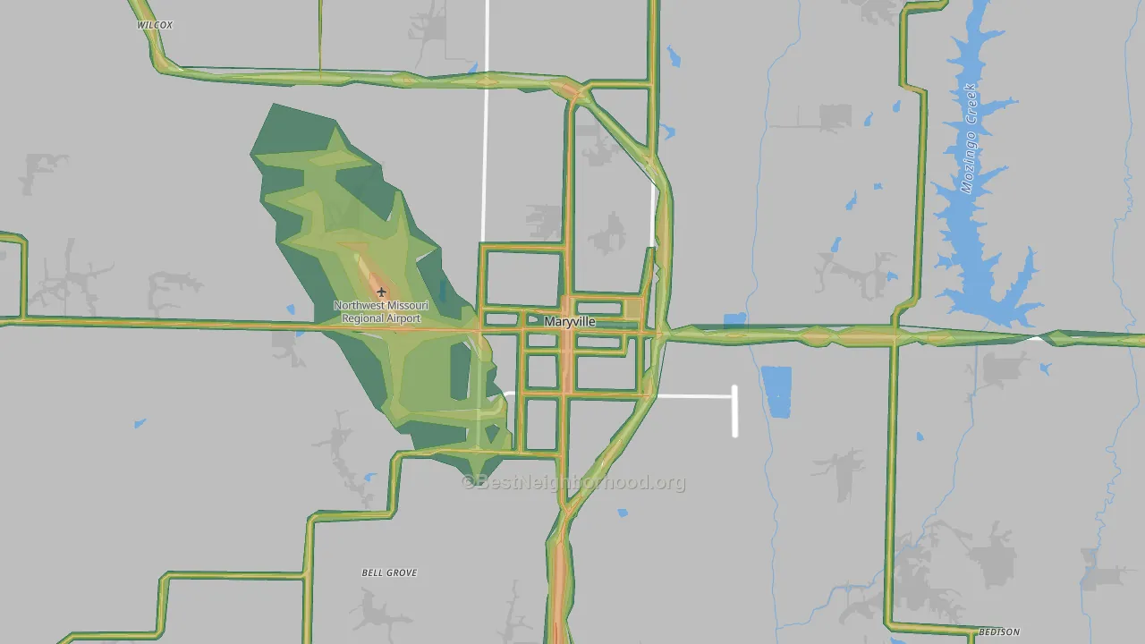 64468, MO Map of Noise Levels in 64468