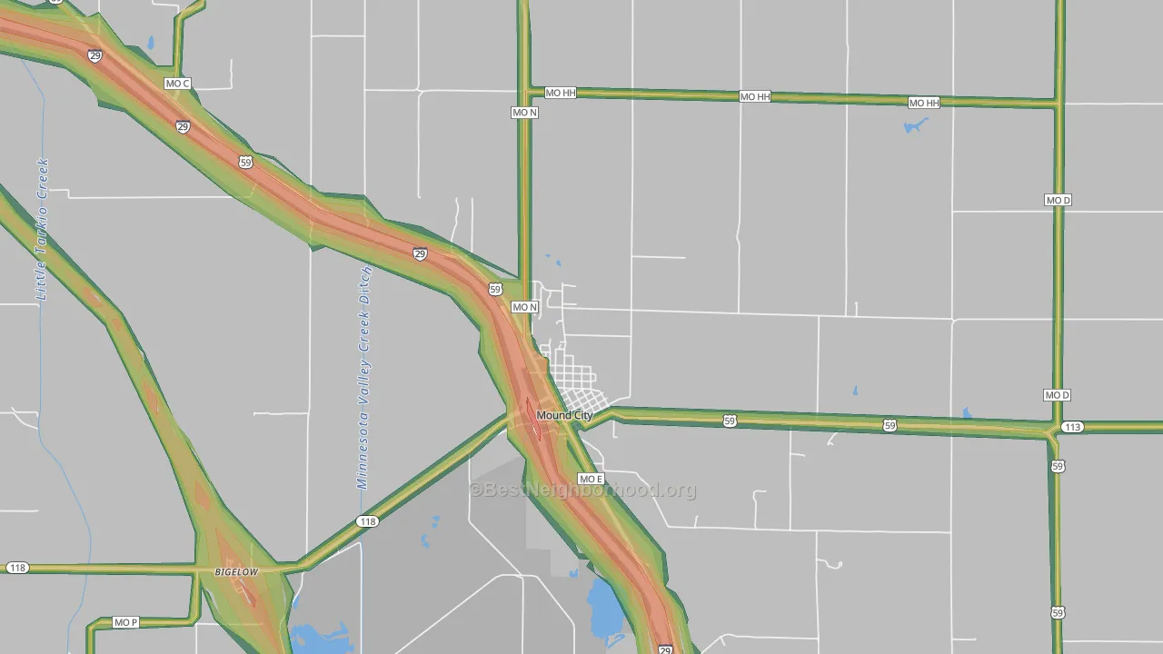 64470, MO Map of Noise Levels in 64470