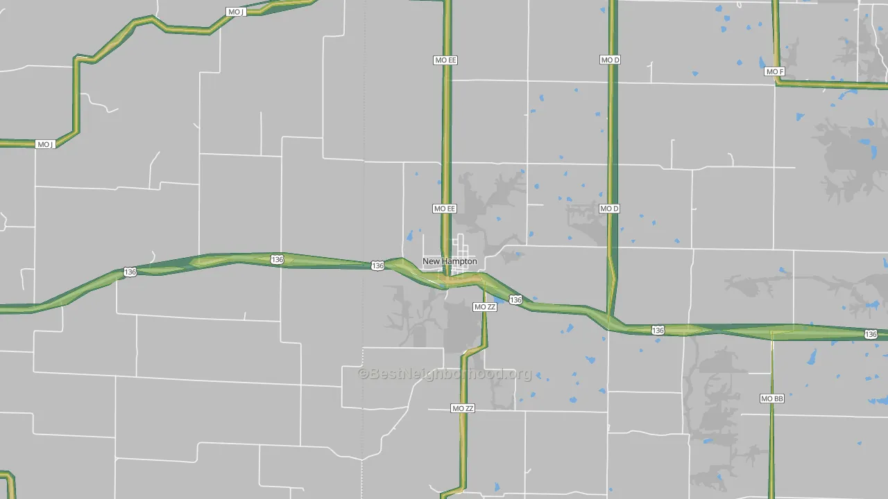 64471, MO Map of Noise Levels in 64471