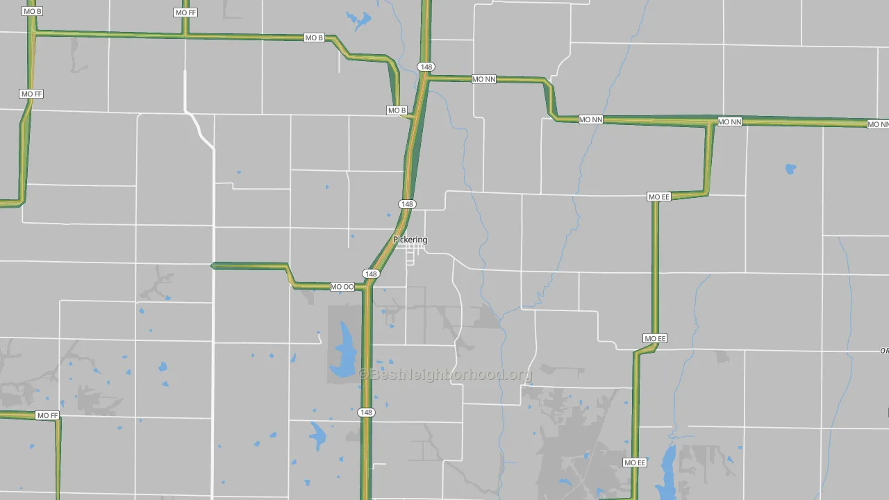 64476, MO Map of Noise Levels in 64476