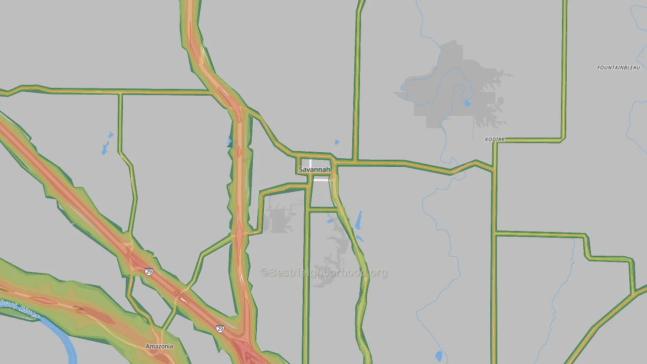 64485, MO Map of Noise Levels in 64485