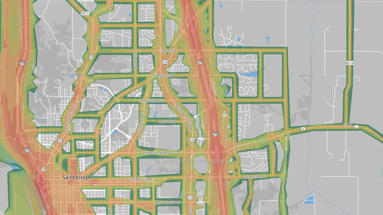 64506, MO Map of Noise Levels in 64506