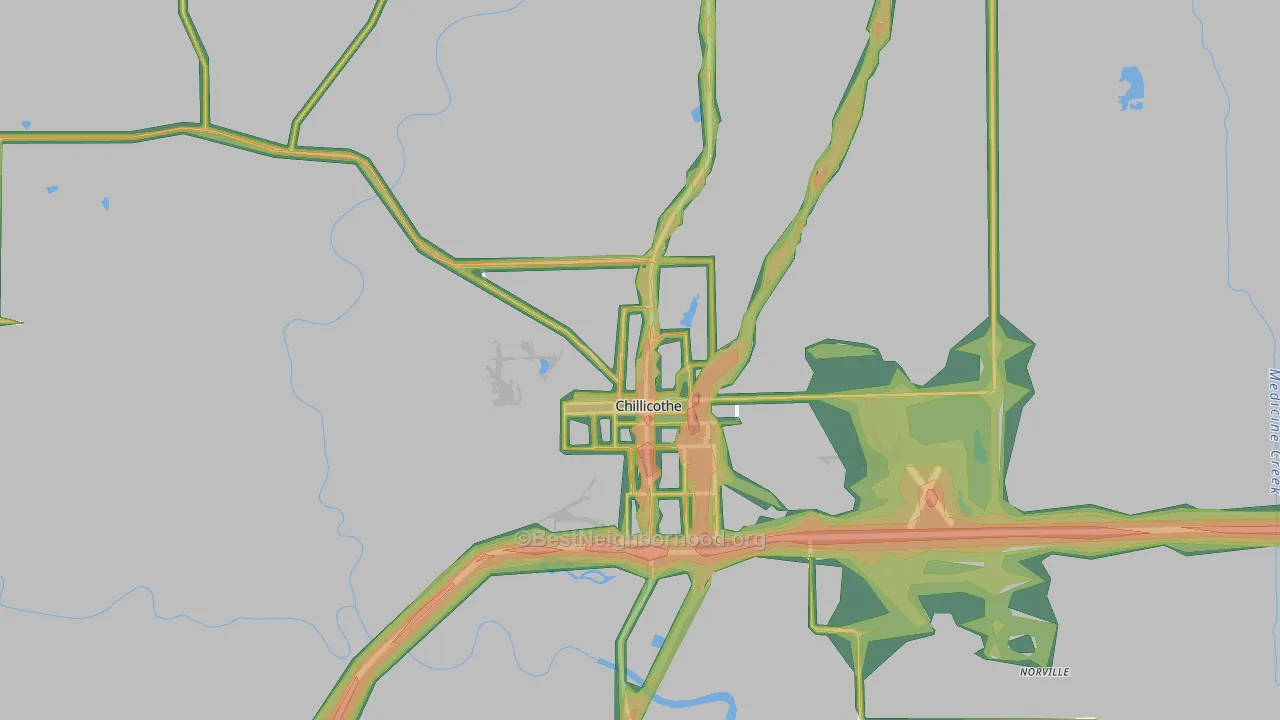 64601, MO Map of Noise Levels in 64601