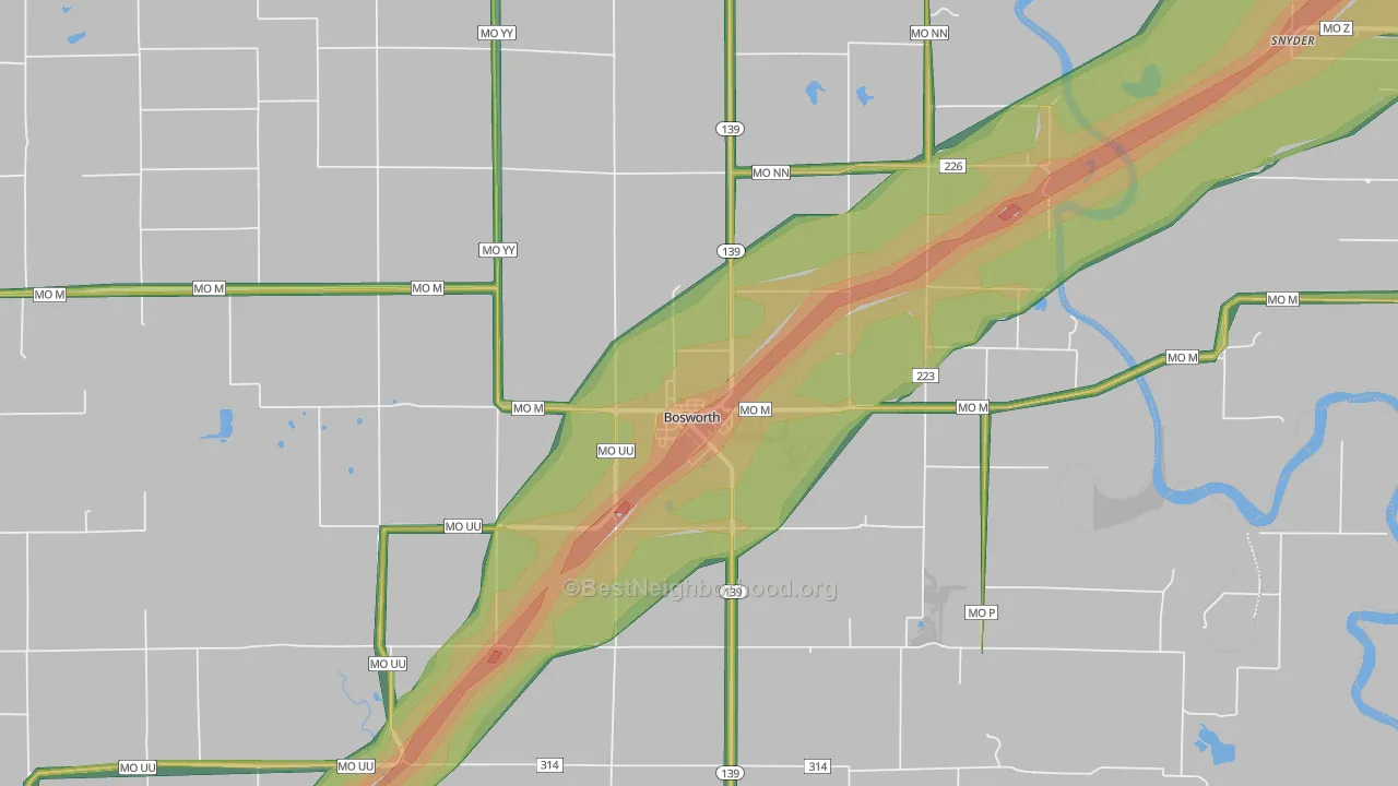 64623, MO Map of Noise Levels in 64623