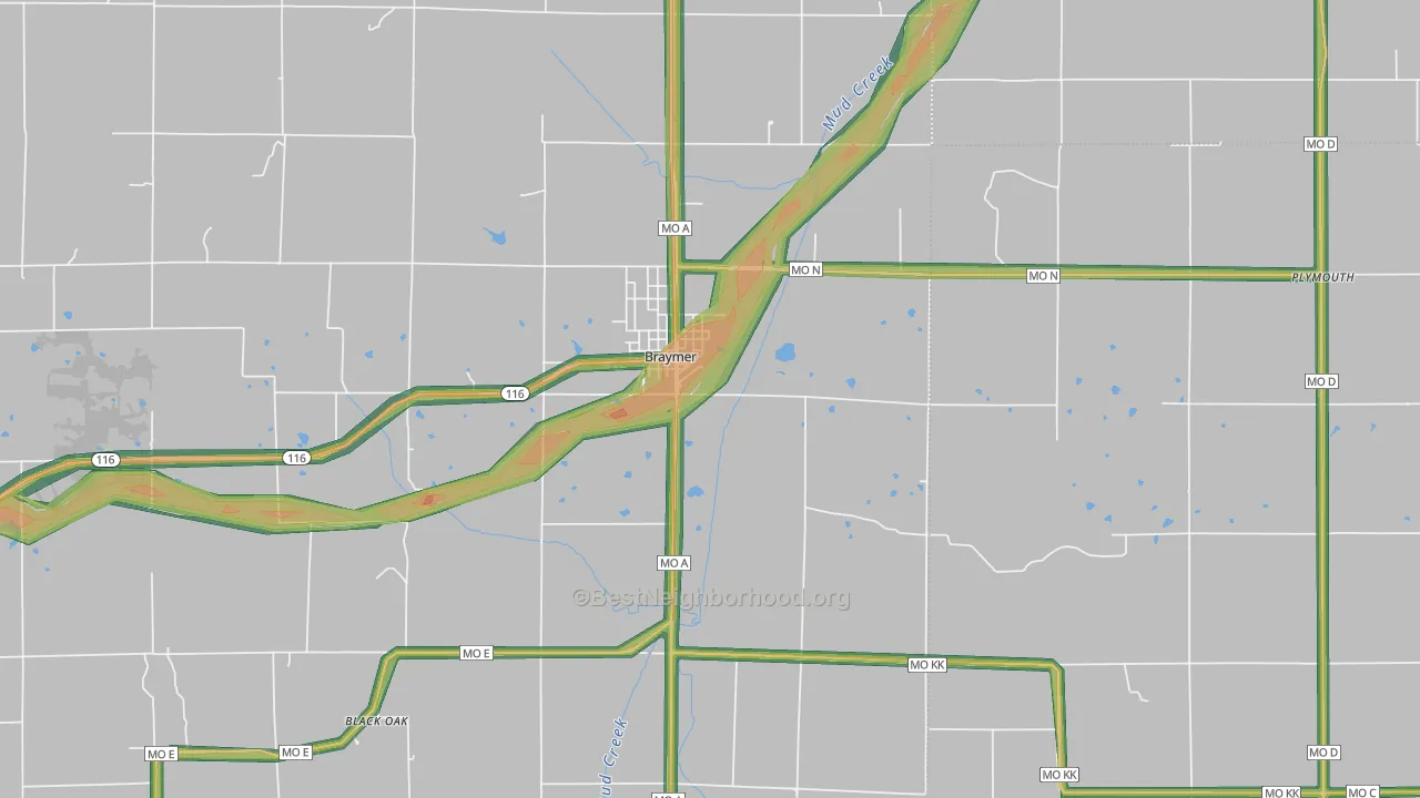 64624, MO Map of Noise Levels in 64624