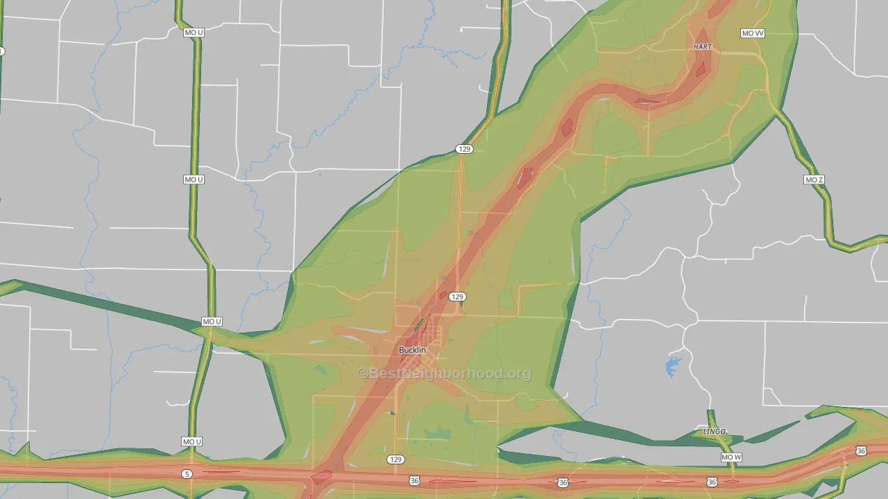 64631, MO Map of Noise Levels in 64631