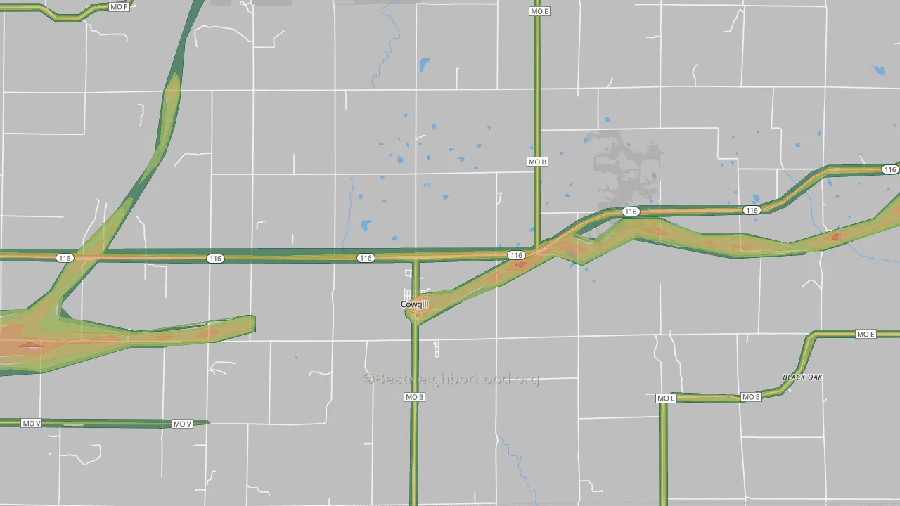 64637, MO Map of Noise Levels in 64637