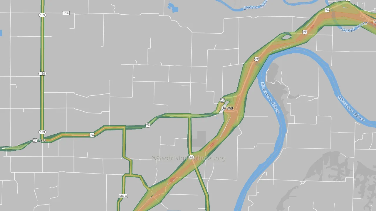 64639, MO Map of Noise Levels in 64639