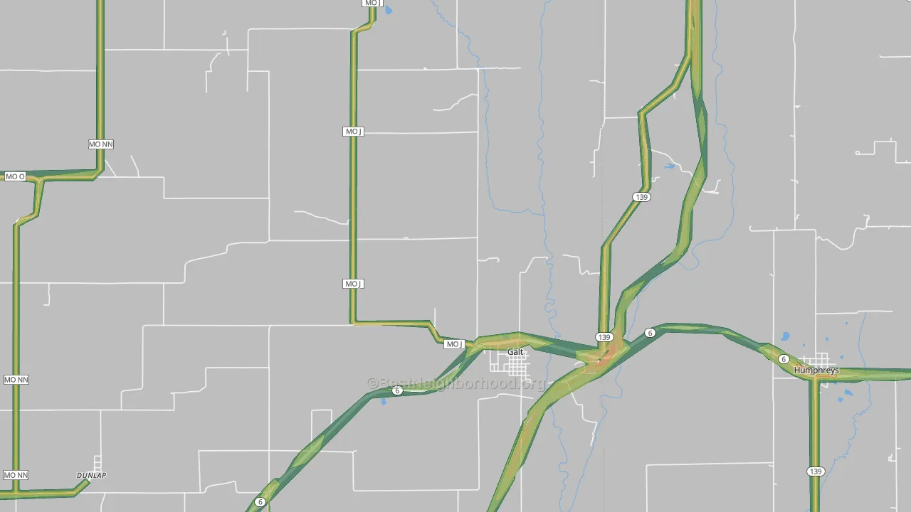 64641, MO Map of Noise Levels in 64641