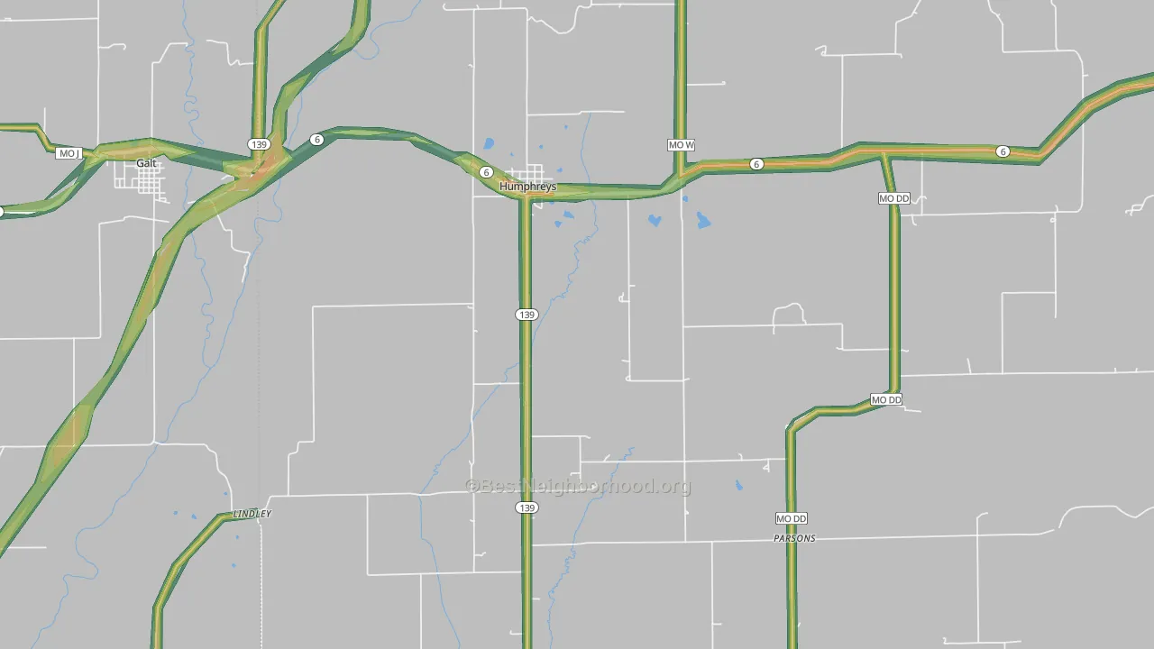 64646, MO Map of Noise Levels in 64646