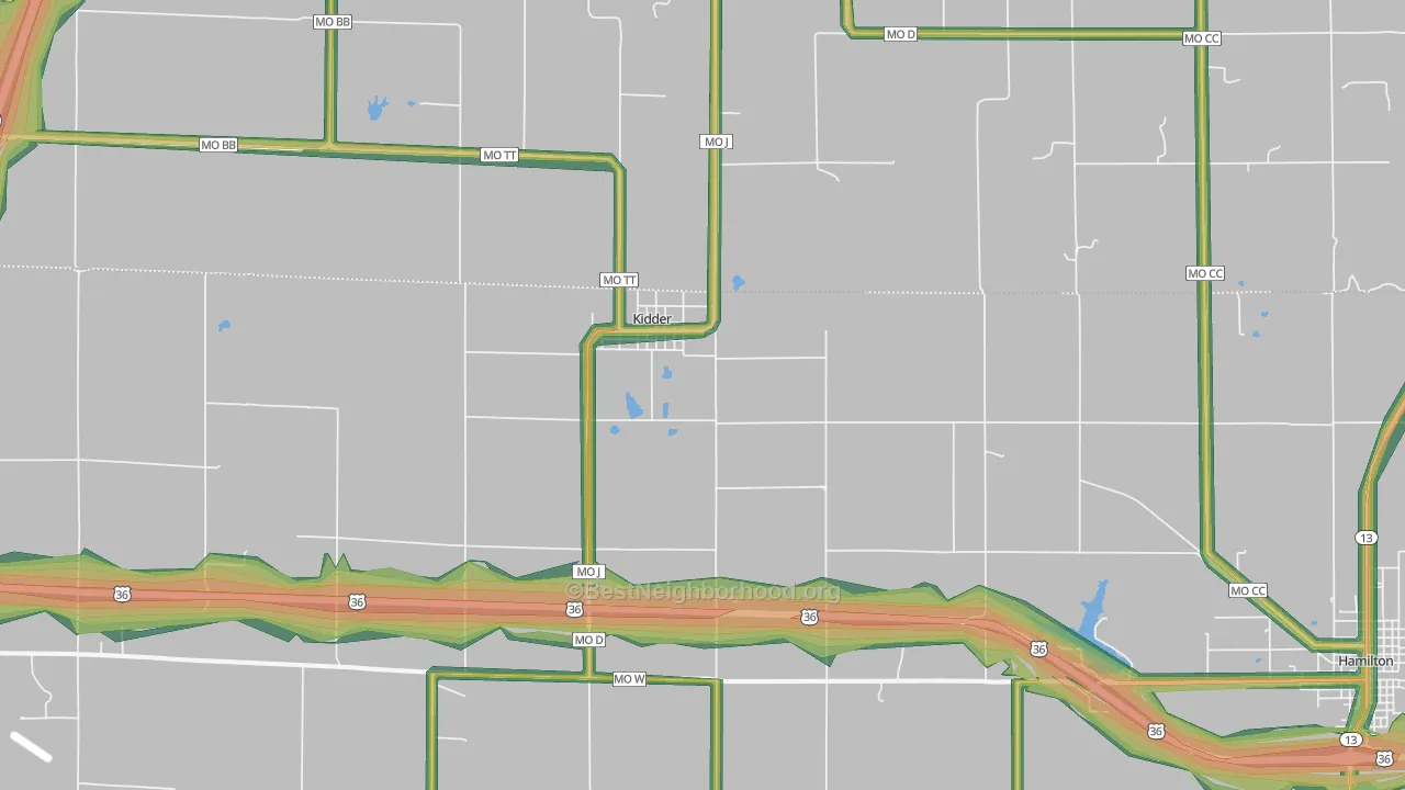 64649, MO Map of Noise Levels in 64649