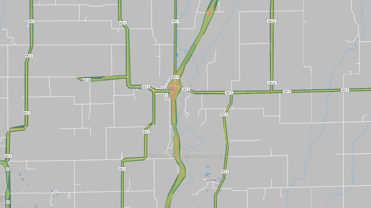 64652, MO Map of Noise Levels in 64652