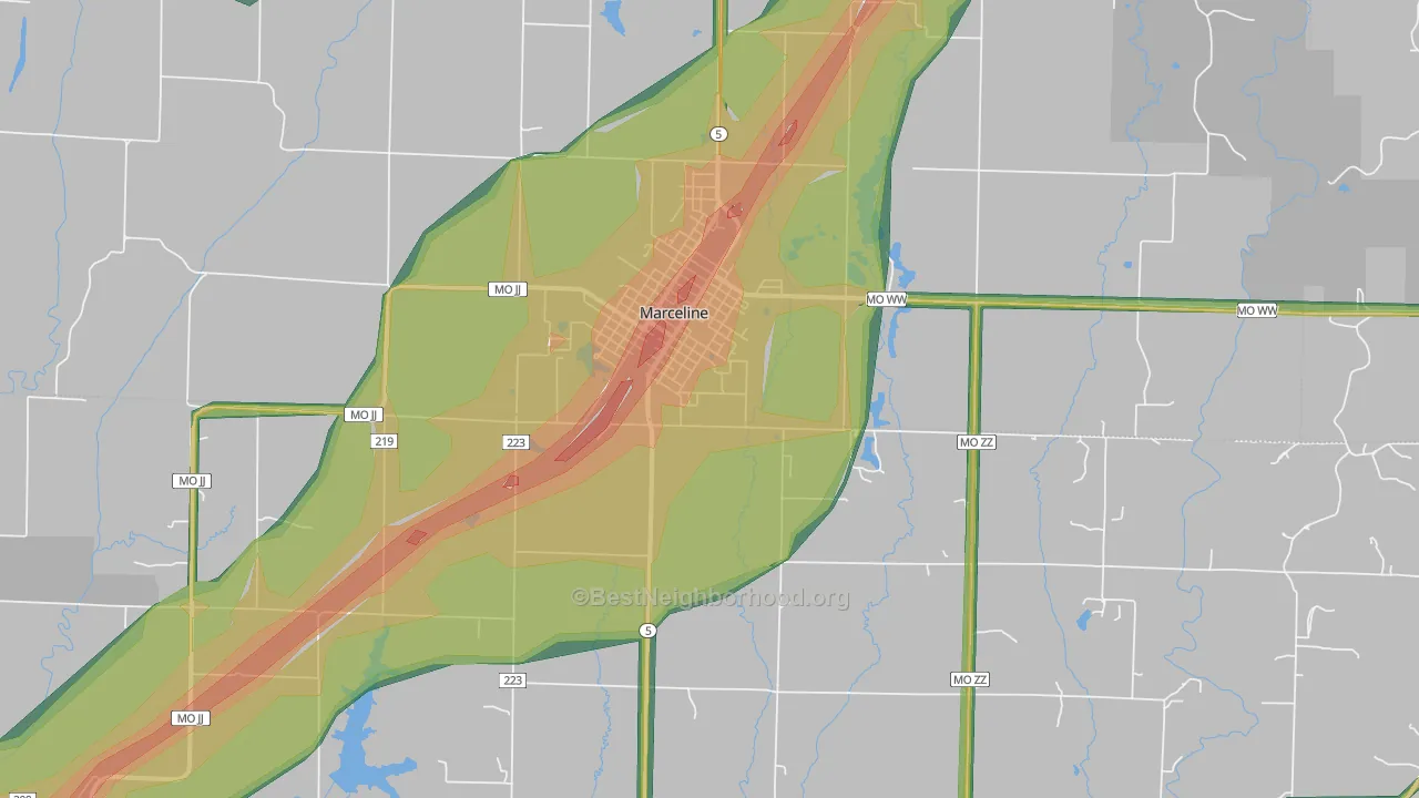 64658, MO Map of Noise Levels in 64658