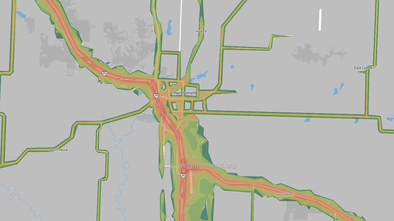 64701, MO Map of Noise Levels in 64701