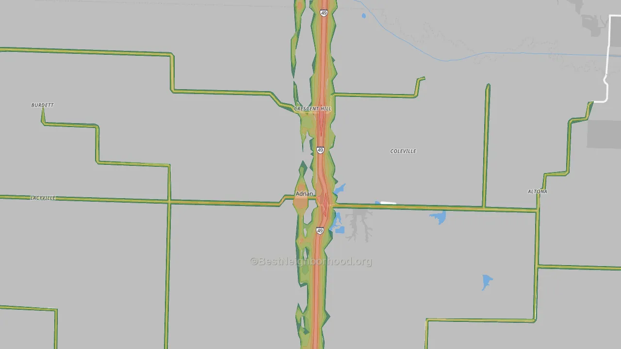 64720, MO Map of Noise Levels in 64720