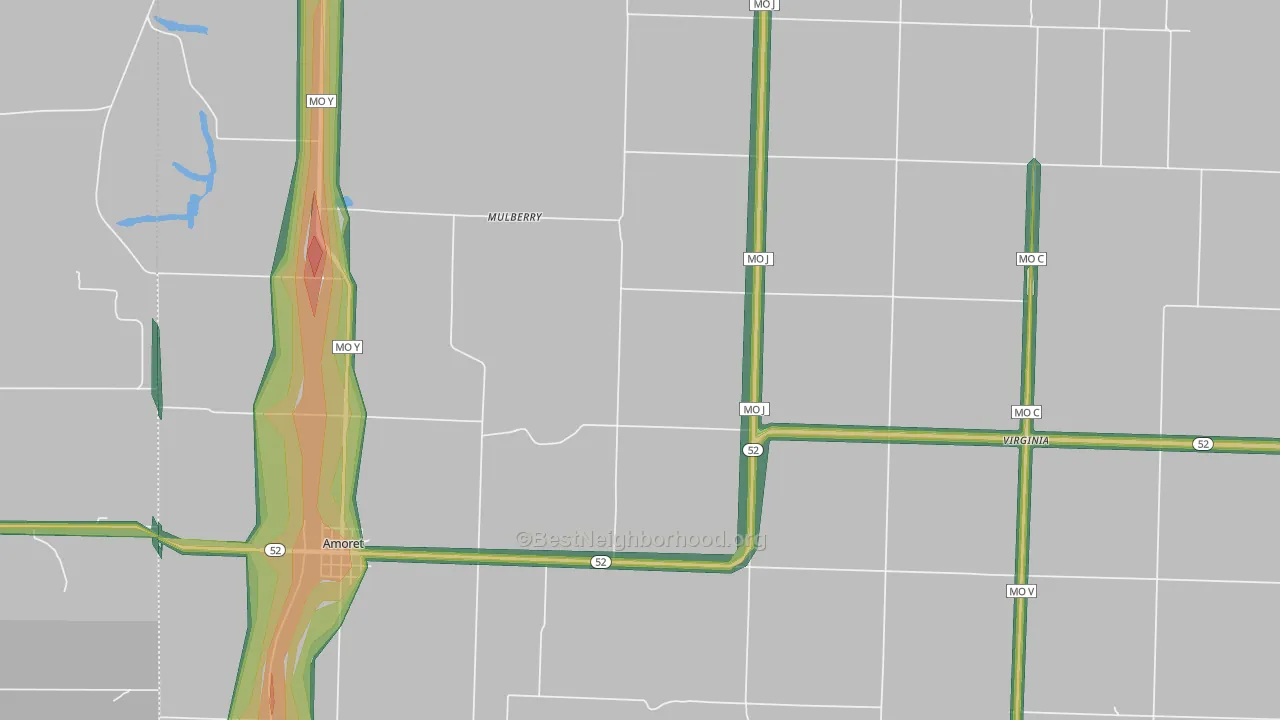 64722, MO Map of Noise Levels in 64722