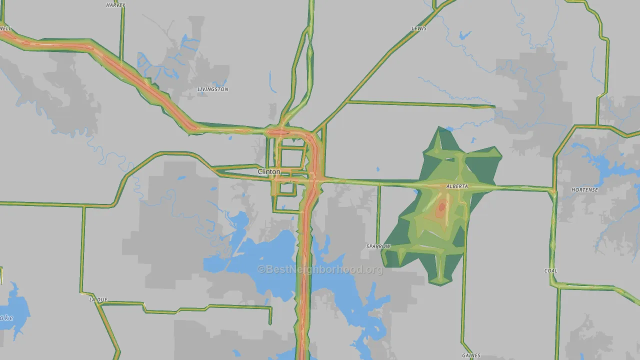 64735, MO Map of Noise Levels in 64735