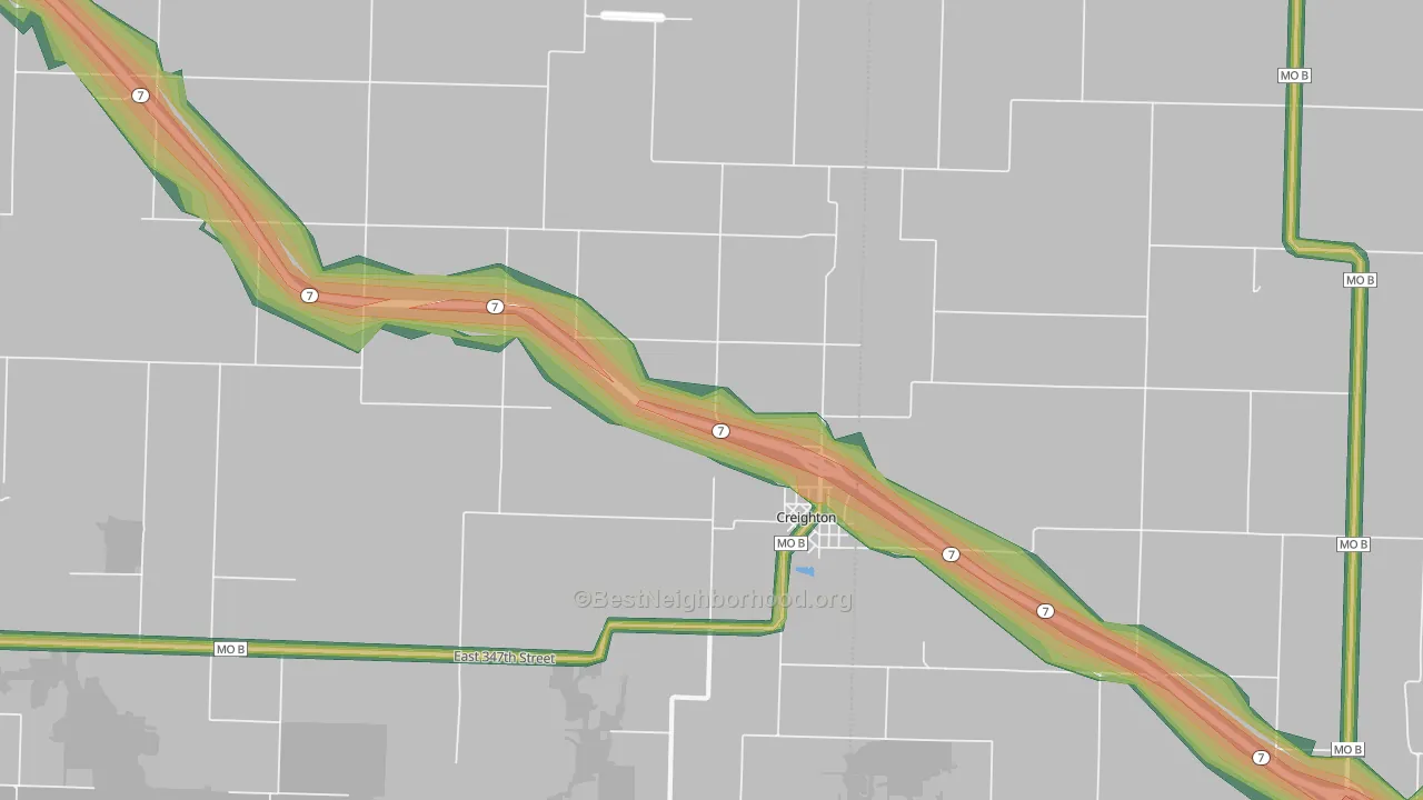 64739, MO Map of Noise Levels in 64739