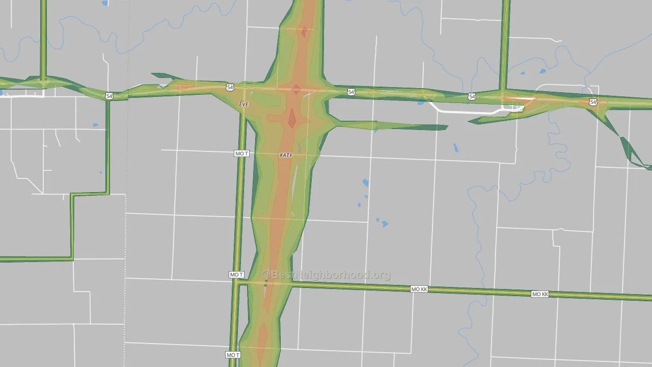 64741, MO Map of Noise Levels in 64741