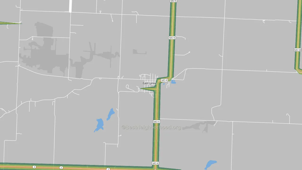 64743, MO Map of Noise Levels in 64743