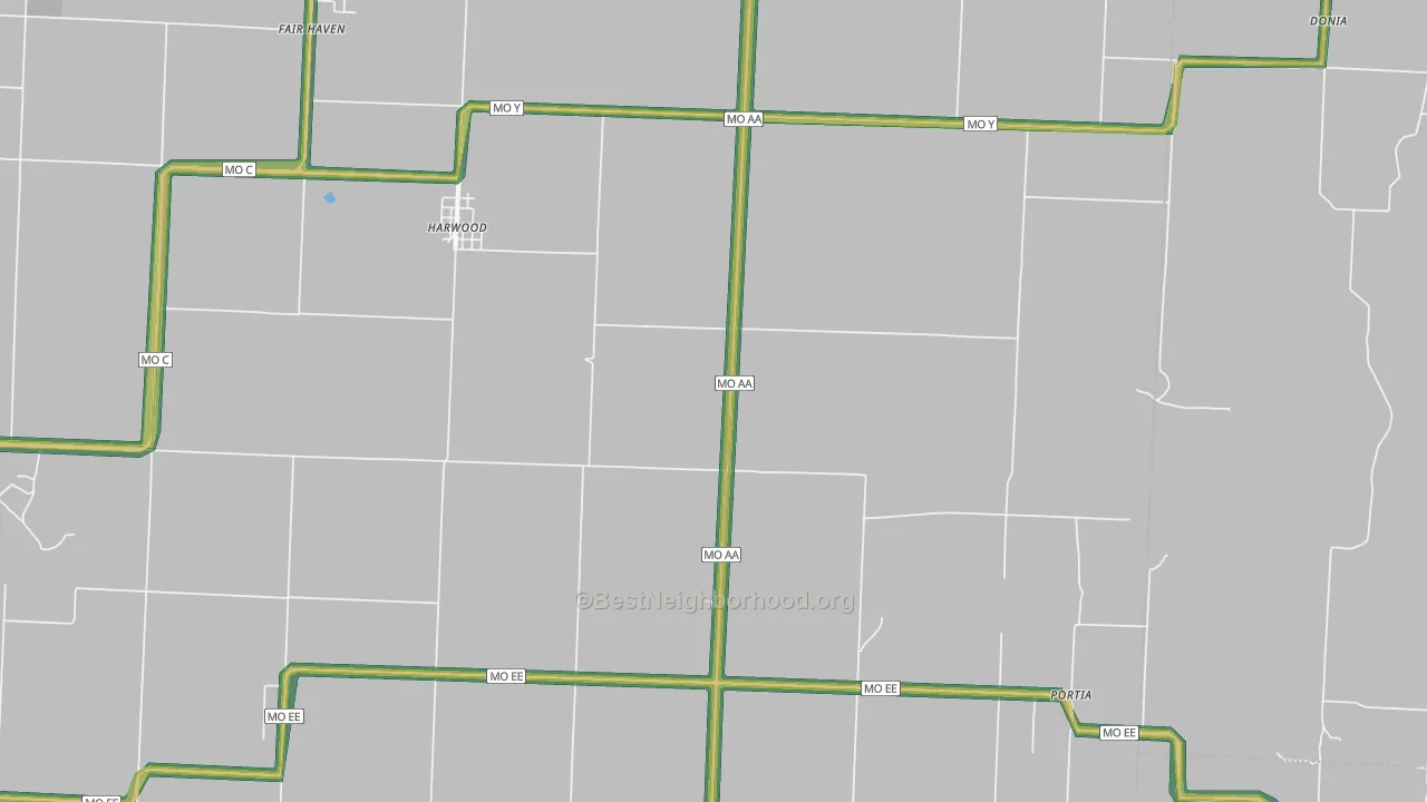 64750, MO Map of Noise Levels in 64750