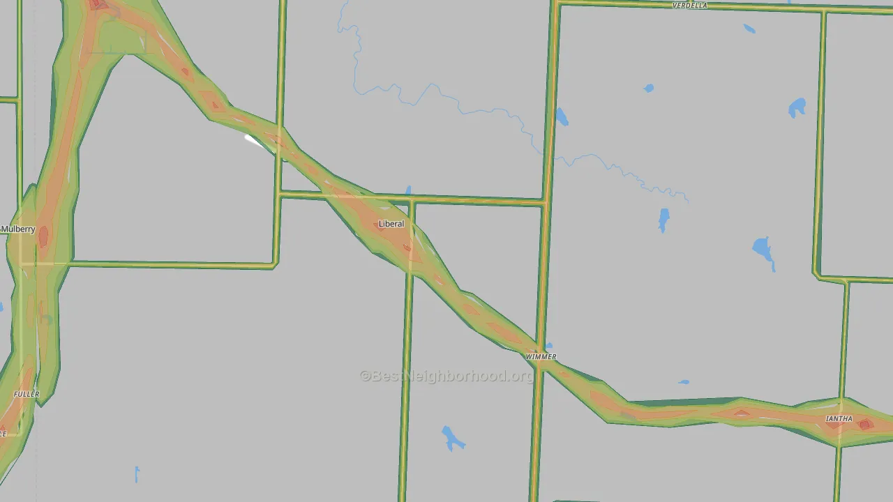64762, MO Map of Noise Levels in 64762
