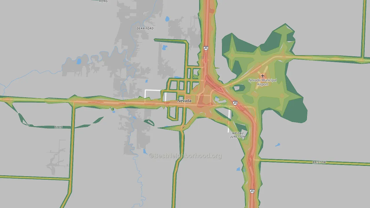 64772, MO Map of Noise Levels in 64772