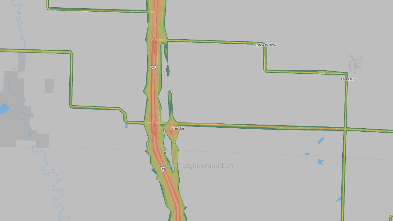 64784, MO Map of Noise Levels in 64784