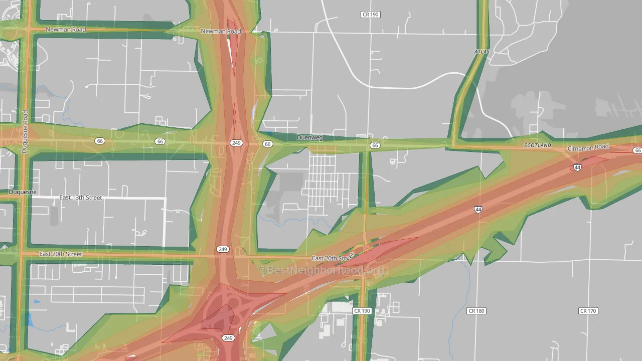 64841, MO Map of Noise Levels in 64841